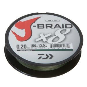 Pintas valas Daiwa J-Braid x8 Dark Green 150 m (0.10 mm)