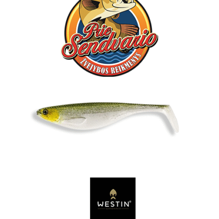 Westin Shad Teez GREEN HEADLIGHT 1 VNT 12 CM