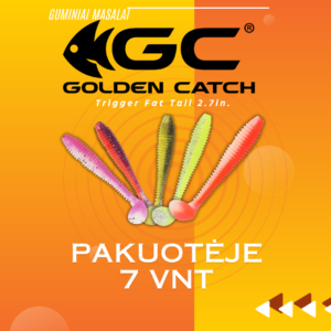 Golden Catch ZEOX Silikoniniai Guminiai Masalai Trigger Fat Tail 2.7in.