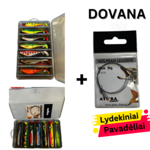 Guminių Masalų Komplektas – MIX #Westin ShadTeez 14Vnt. 9 cm/Bilduko Žuviukas 10 cm
