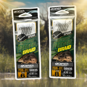 Owner Method Feeder Bait Braid Pavadėliai Su Adatėle(6/8/10/12)