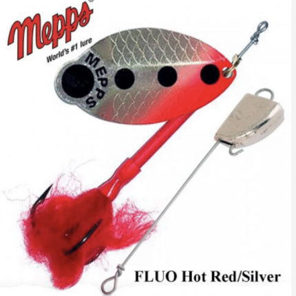 Mepps Lusox FLUO Hot Red/Silver spinner #2 dydis
