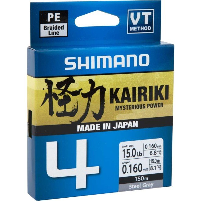 shimano-kairiki-valas Shimano Kairiki 4 150m Steel Gray