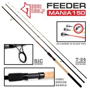 Dugninė Iron Wolf „FEEDER MANIA“ 3,90m iki 150 gr.