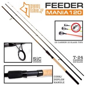 Dugninė Meškerė Iron Wolf FEEDER MANIA 3.90 iki 120gr.
