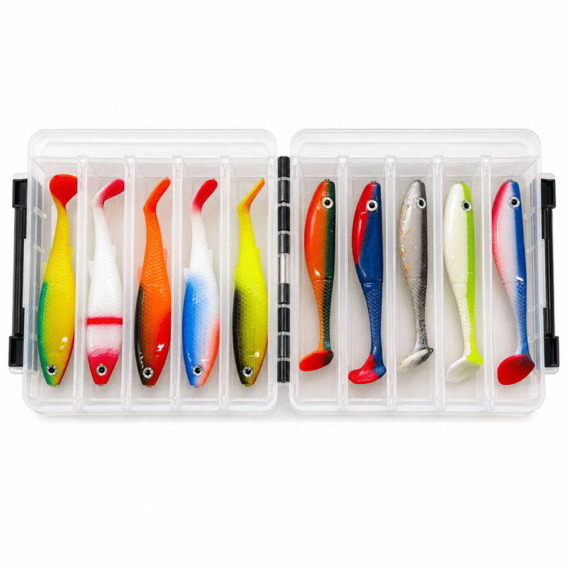 Guminių Masalų Komplektas MIX #Bilduko Žuviukas 10Vnt. 12 cm/14 cm